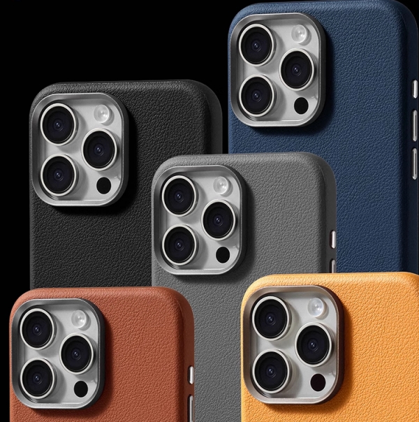 Apple iPhone 16 Pro Max適用 衝撃吸収 ヴィーガンレザー製のマグネット式スマホケースMagSafe 対応レザーケース